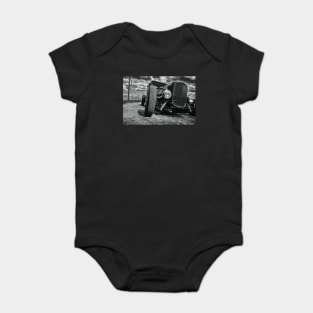 1931 Ford Model A, Hot Rod - black white Baby Bodysuit